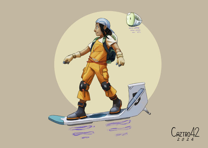 Solarpunk girl